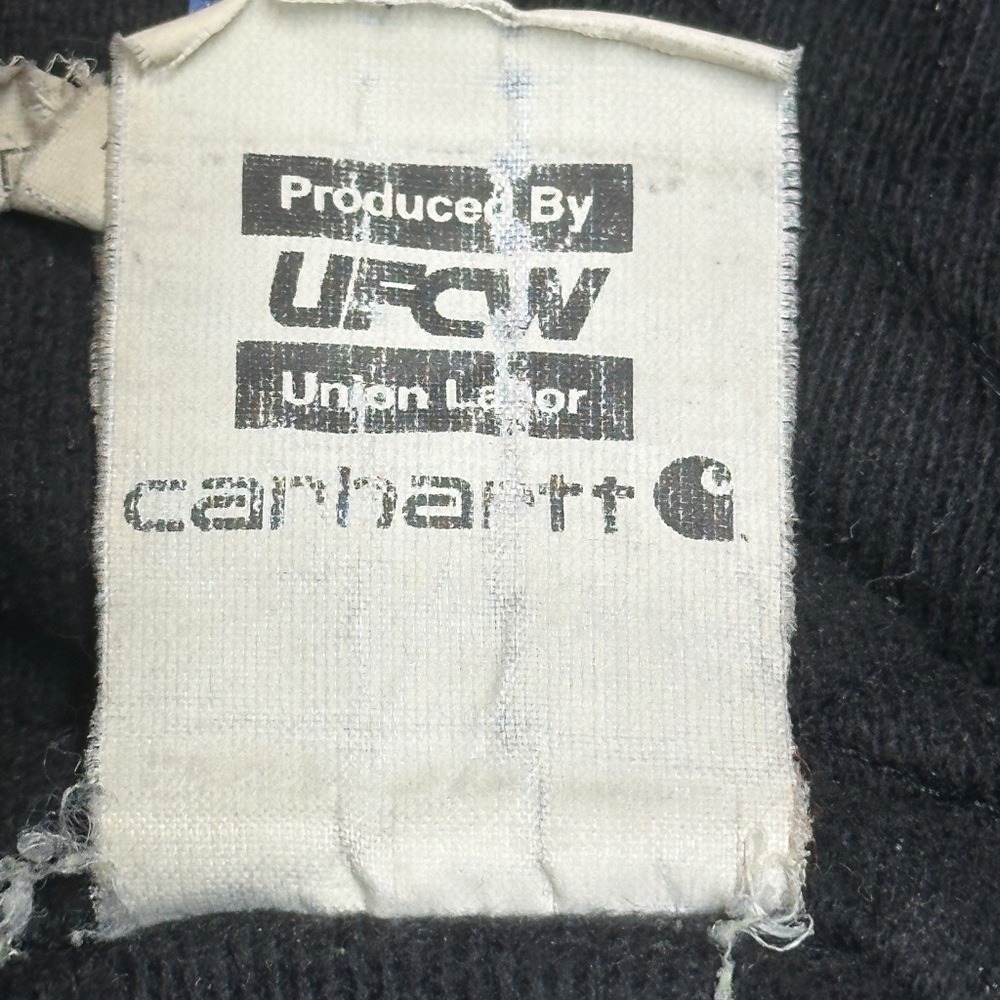 Vintage Carhartt J140 Made in USA Black Faded Distressed Work Jacket XL - Picture 4 of 16